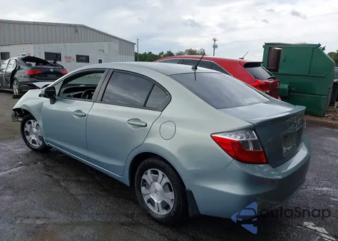 2012 Honda Civic Hybrid из США, поврежденный, VIN JHMFB4F35CS001309